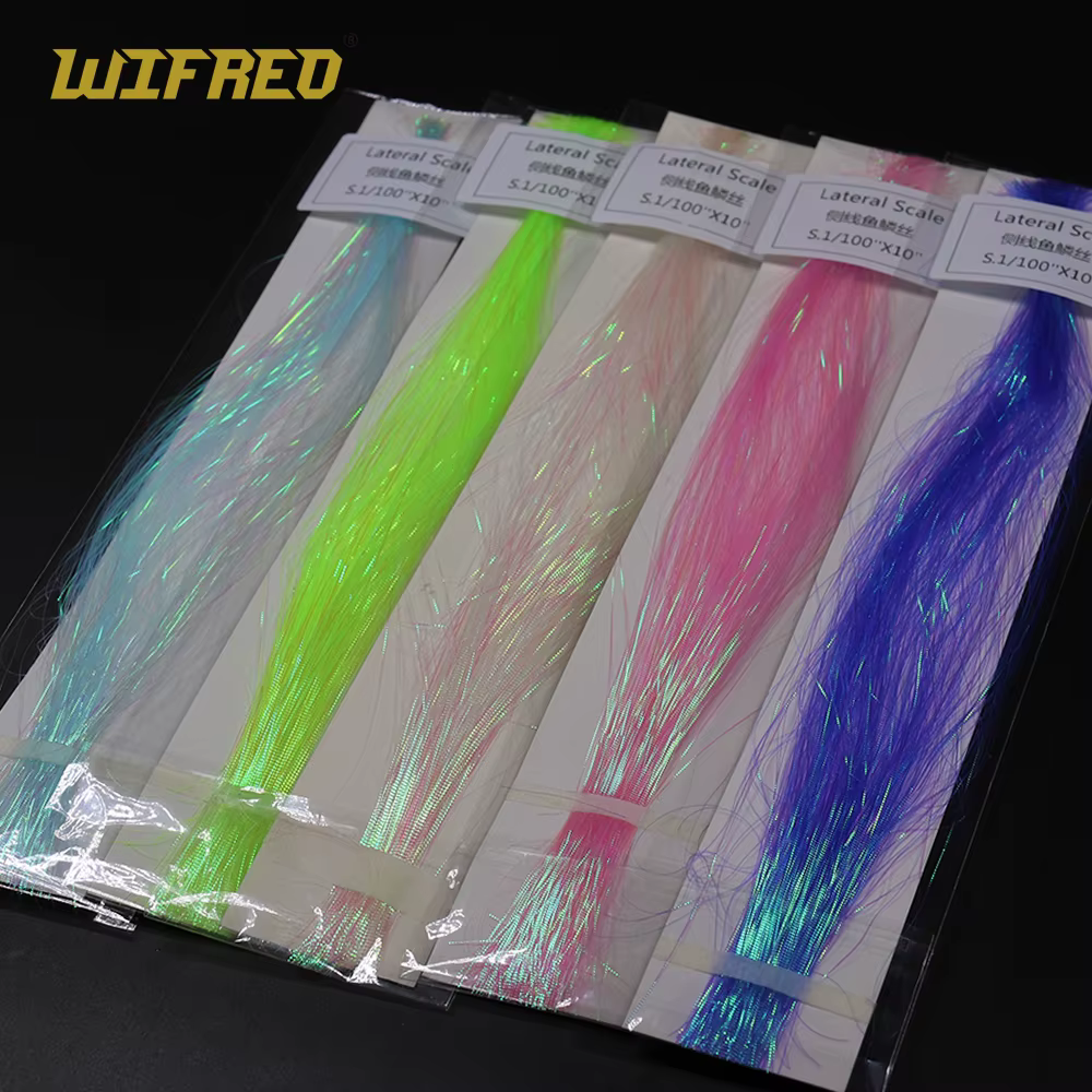 Gliss Flashabou con hilos corrugados para moscas de lubina y trucha - imagen 3
