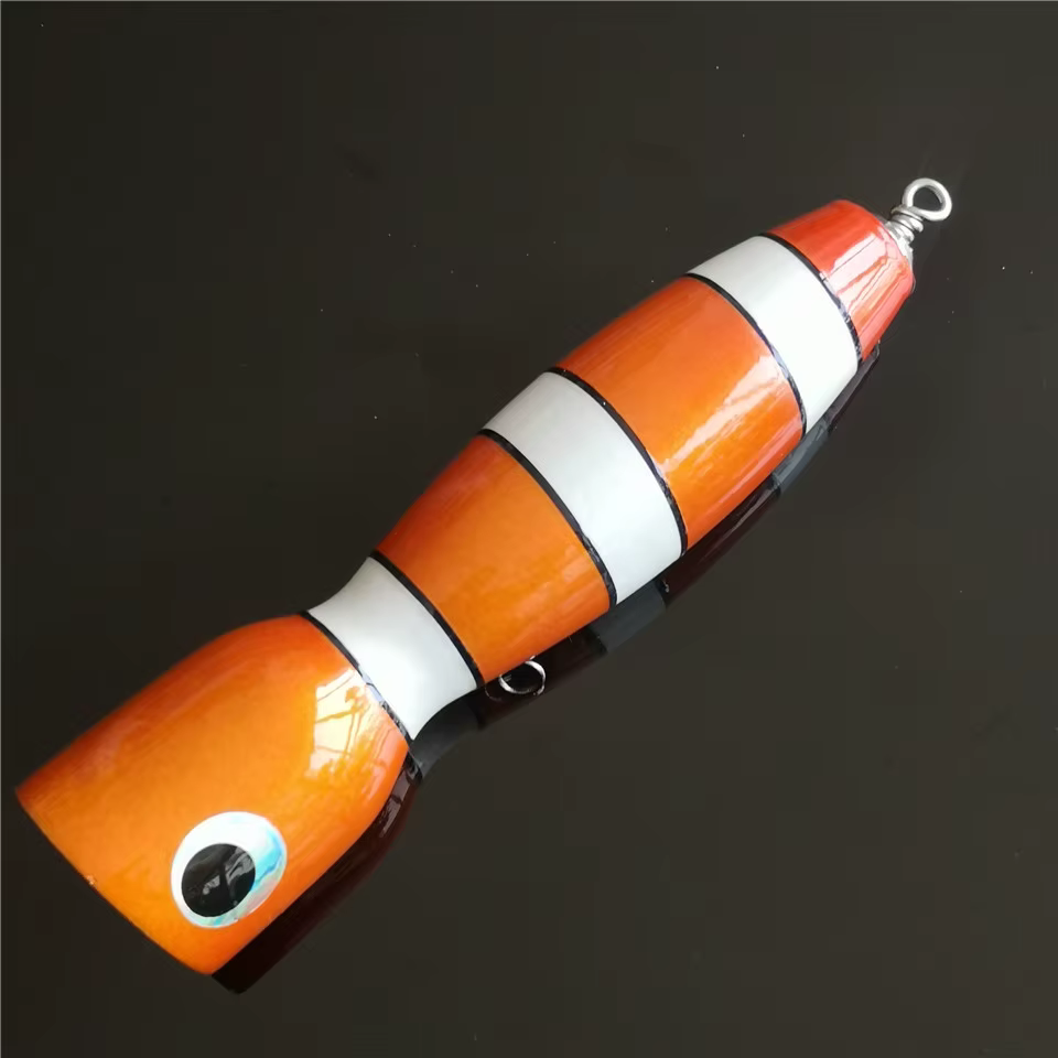 Swolfy Señuelo de Superficie Popper Grande de Madera para pesca - imagen 2