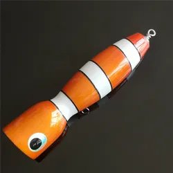 Swolfy Señuelo de Superficie Popper Grande de Madera para pesca