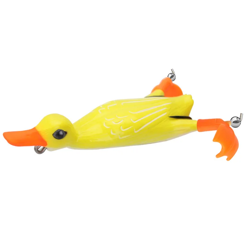 Señuelo giratorio con hélice y aletas de pato para cebo blando