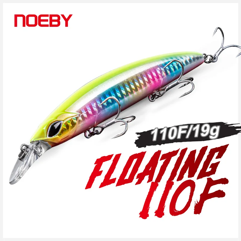 NOEBY Minnow Jerkbait flotante para lucio y trucha – acción realista