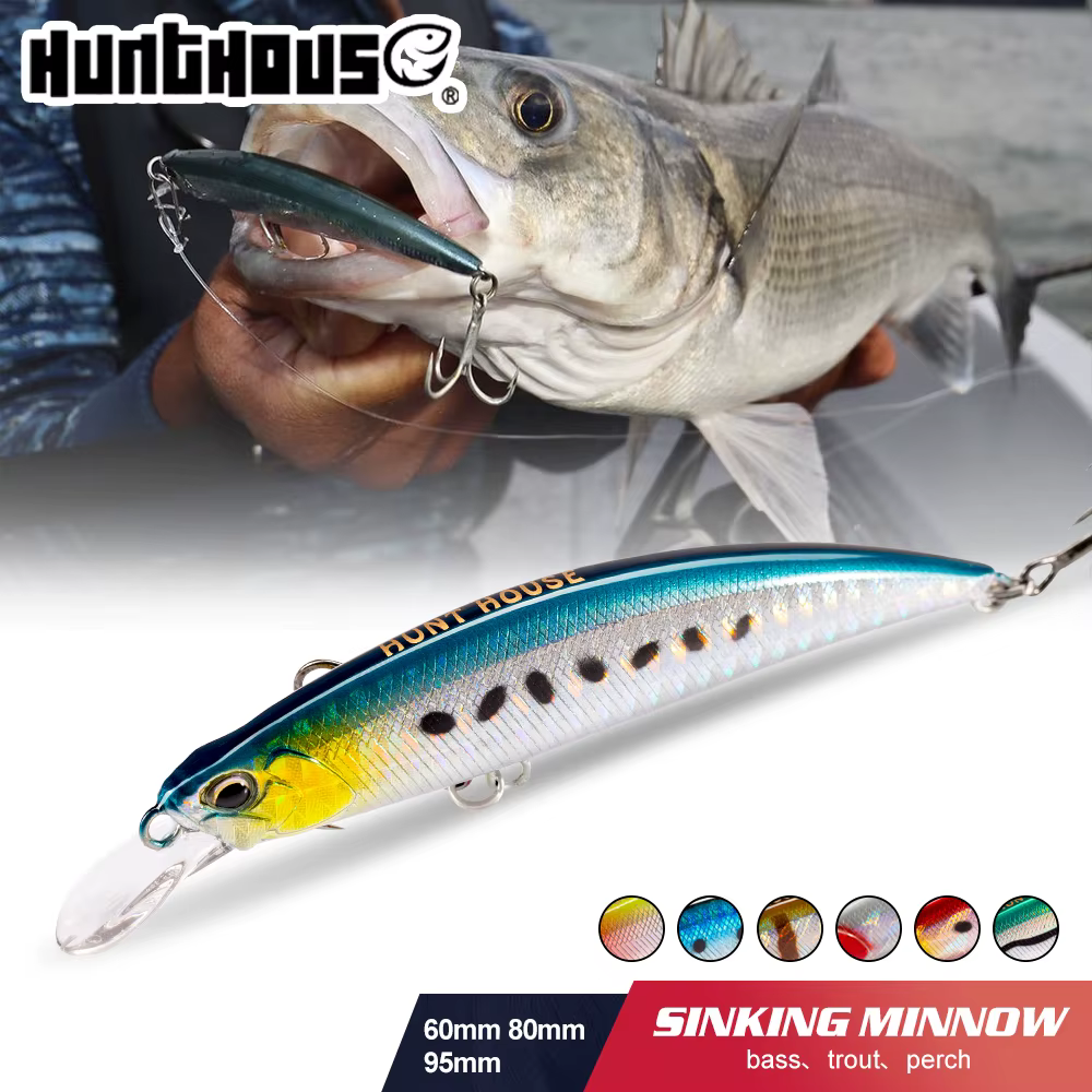 Hunthouse Ryuki Minnow – Wobbler hundimiento lento para lubina