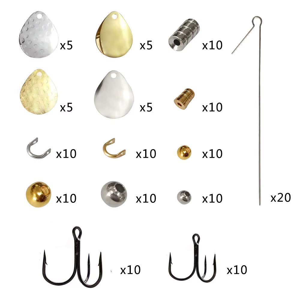Kit de accesorios cuchara de pesca: hoja giratoria, cebo y alicates - imagen 3