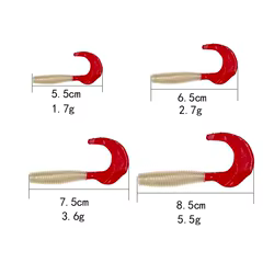 Señuelo silicona olor a sal para lubina y carpa – gusano 55-85mm