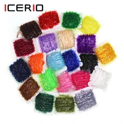ICERIO Chenilla Mylar translucida para moscas ninfa