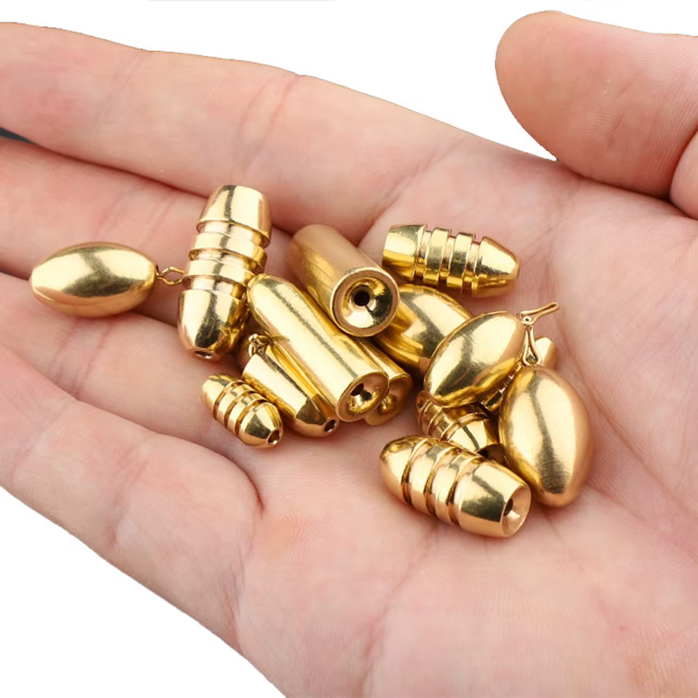 Plomo Bullet Weight latón para rig de pesca - imagen 3