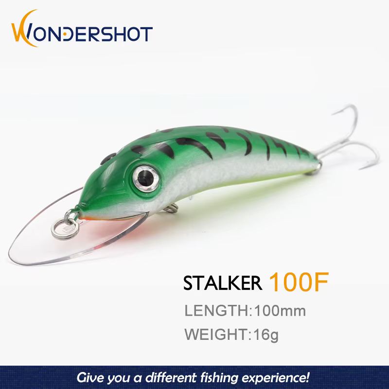 Wondershot A13 Minnow flotante Crankbait 100mm gancho Mustad