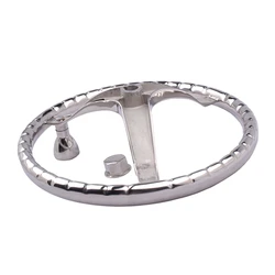Volante de Timón Inoxidable 3 Radios – 39 cm para Embarcación