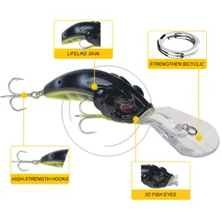 Anzuelo triple para crankbait de pesca en profundidad media