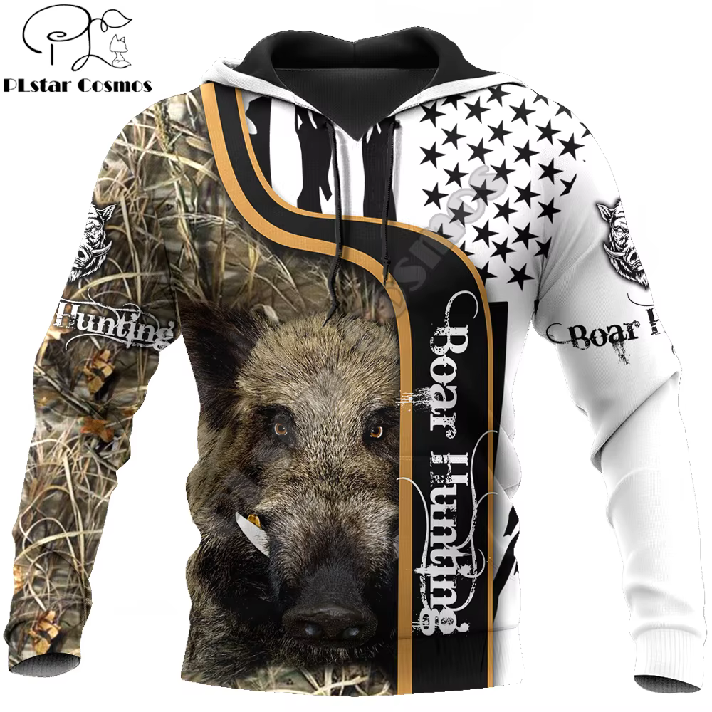 Sudadera 3D Caom con estampado de caza jabalí para hombre