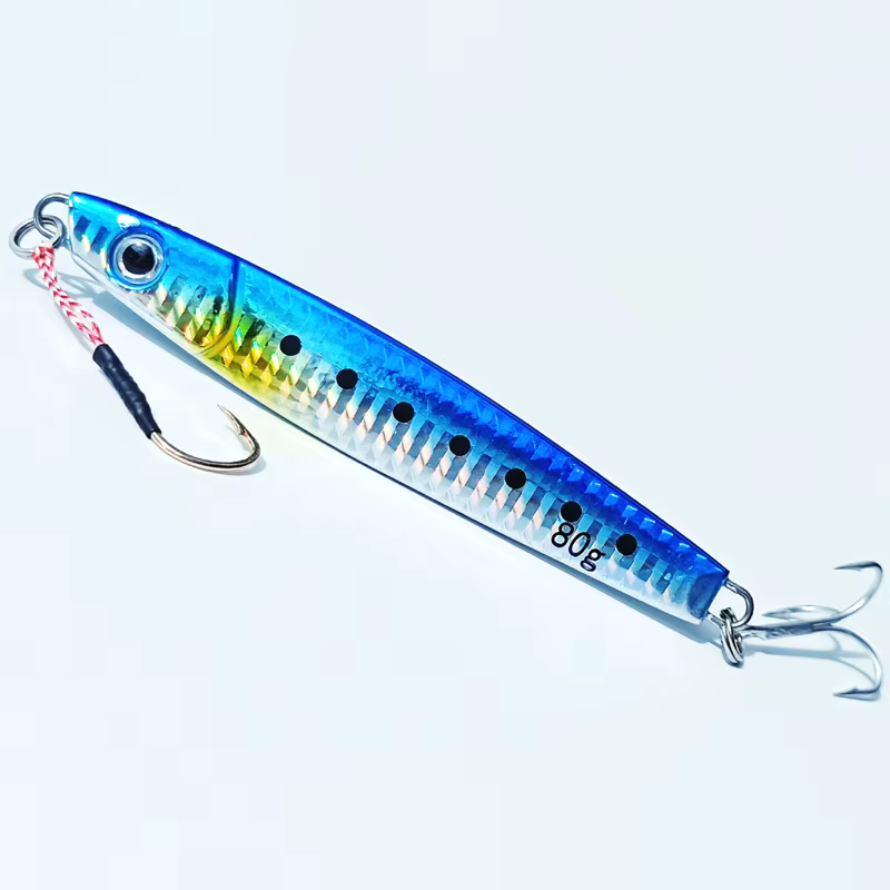 Señuelo de jigging metálico plateado para lubina - imagen 5