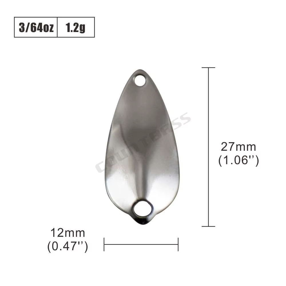 Cucharas giratorias Countbass 1,2g latón blanco trucha - imagen 2