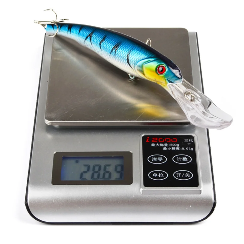 Vista detallada del crankbait mostrando paleta y perfil hidrodinámico