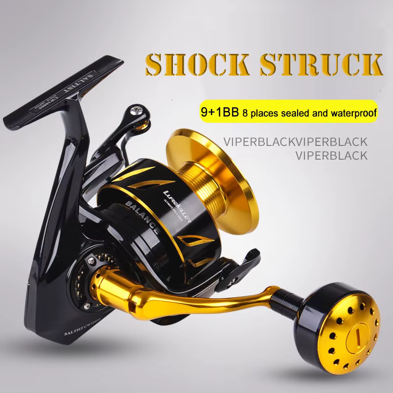Carrete Spinning Lurekiller – 35kg arrastre, 10 rodamientos BB