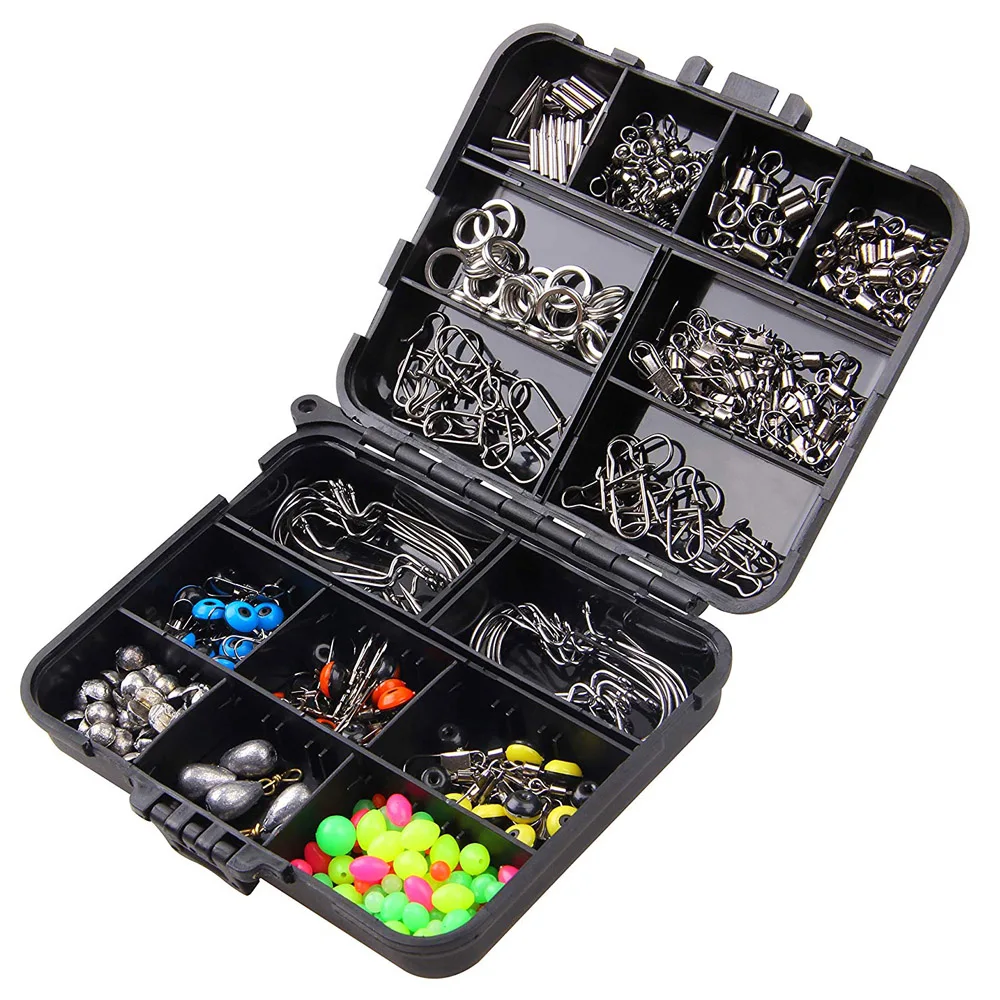 Kit de accesorios de pesca: anzuelos, cuentas giratorias y pesas - imagen 4