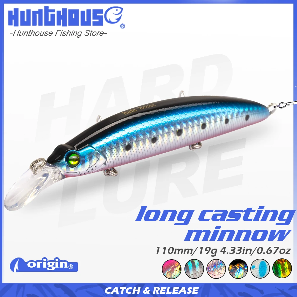 HUNTHOUSE Lw411 Minnow flotante 110mm – Senuelo para lubina