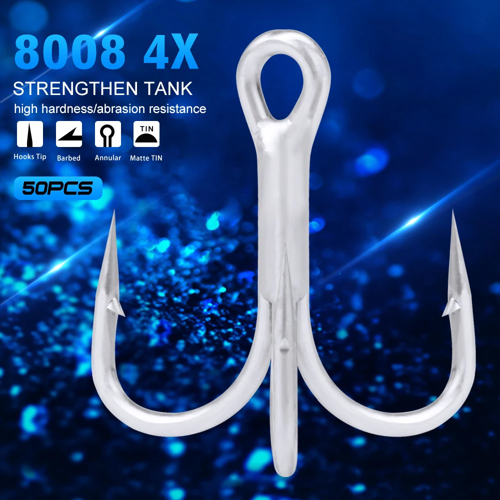 Anzuelos Treble Carbono 4X Mate para Agua Salada - imagen 4