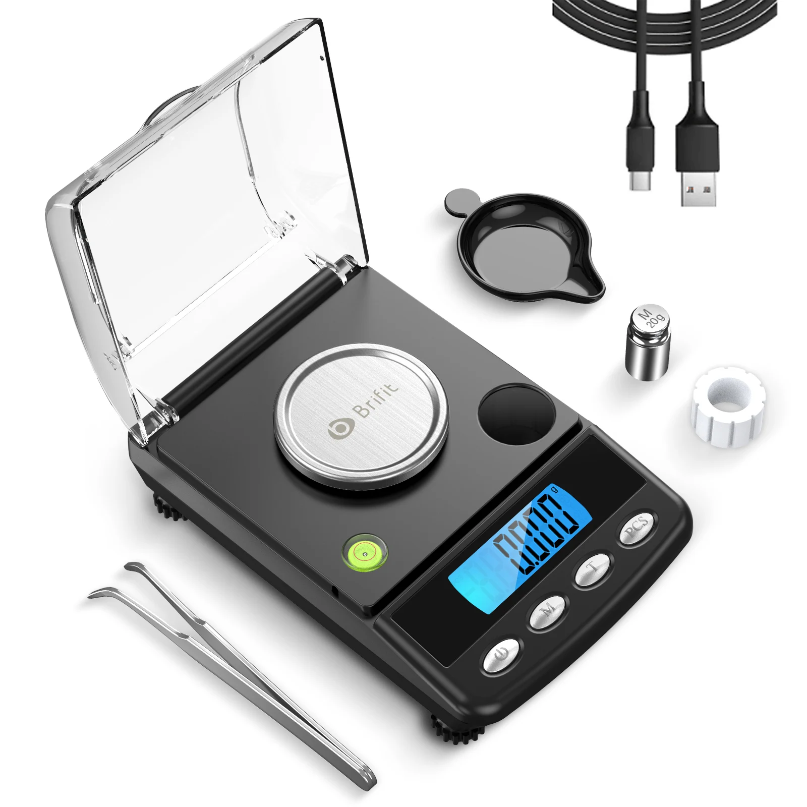 Báscula digital de precisión para cebos y plomos USB