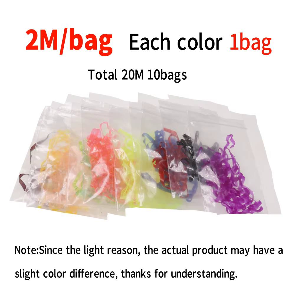 Bimoo Material Atado Moscas Ninfa Scud 2M x 3mm y 4mm - imagen 5