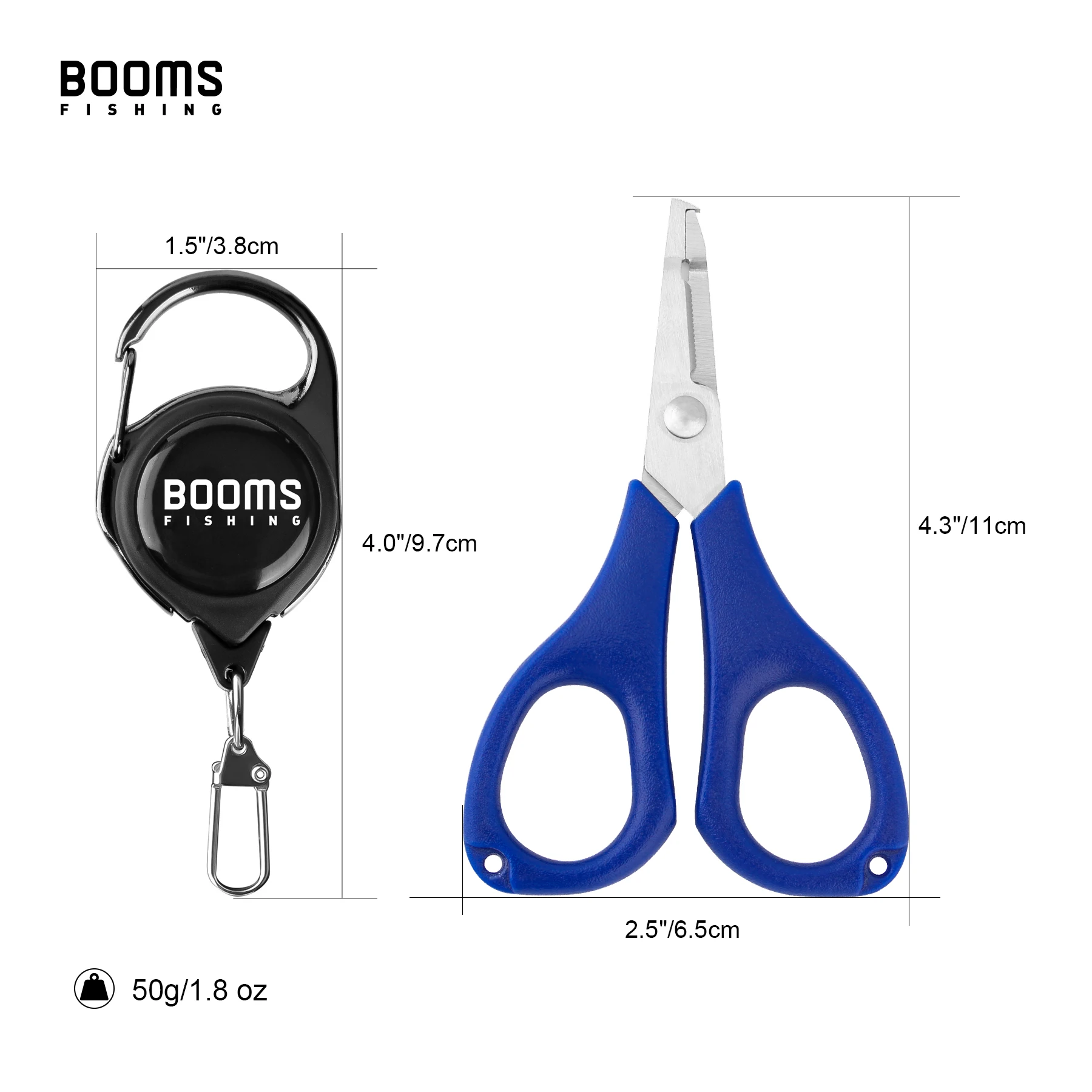 Tijeras Booms Fishing S01 para Trenzado con Mosquetón - imagen 4