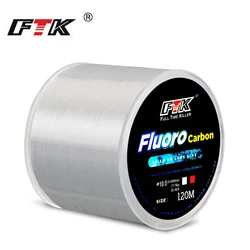 Línea de pesca fluorocarbono 120m 0,20-0,60mm hundimiento rápido Japón