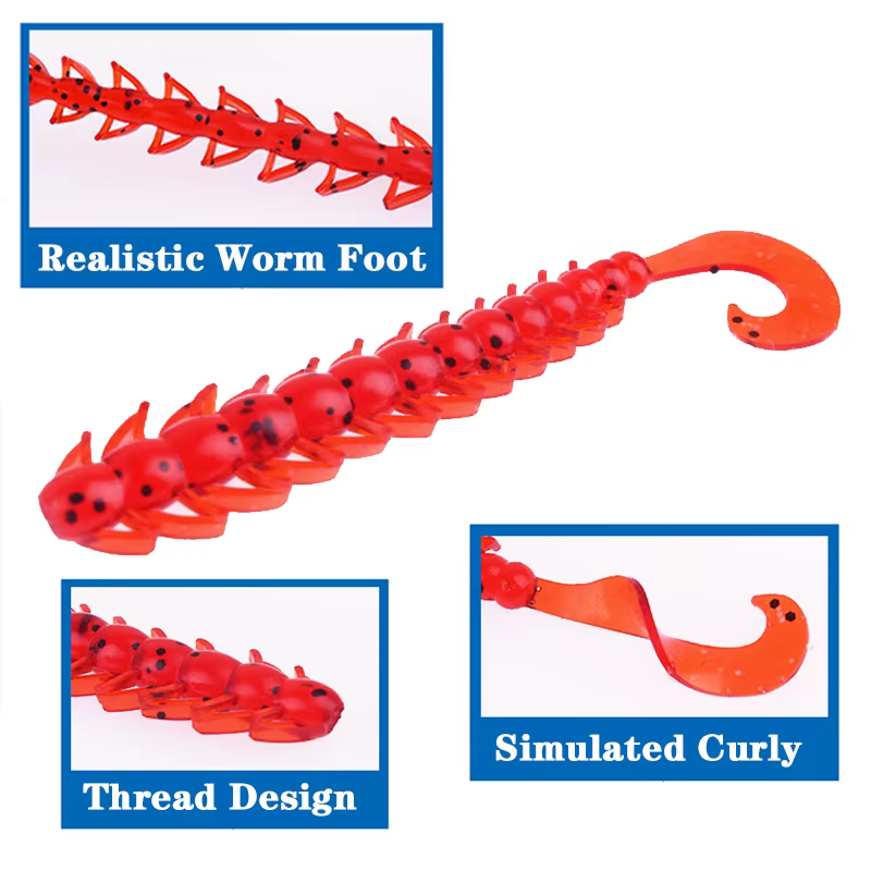 Larva Señuelo Blando Swimbait realista – Cebo silicona para lucio - imagen 5