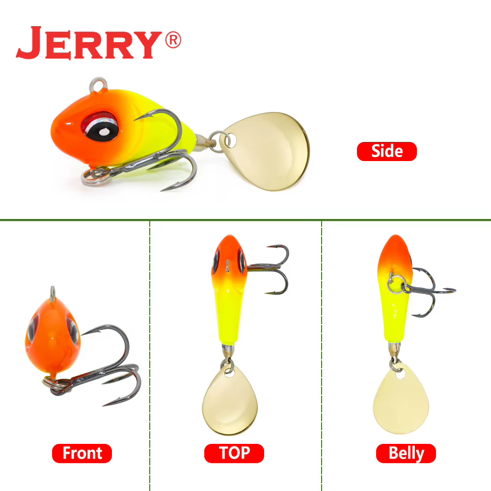 Jerry Puffer Metal VIB Señuelo Vibratorio Giratorio con Hoja - imagen 2
