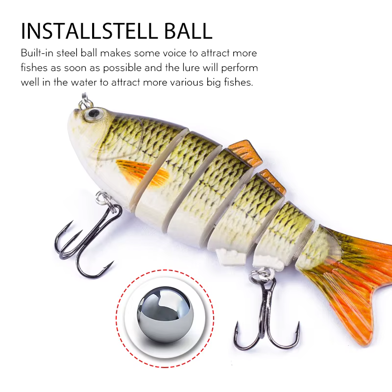 Hanlin Señuelo Swimbait Articulado Hundimiento – Para Lubina y Lucio - imagen 2
