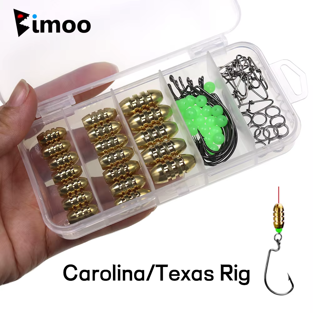 Bimoo Carolina Rig peso bala luminoso cuentas esmerilones rápidos