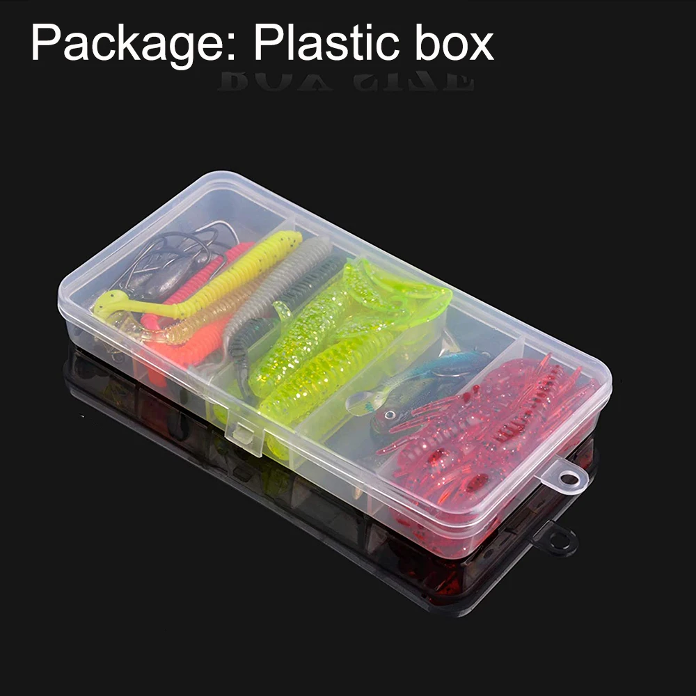 Caja de aparejos pesca señuelos blandos jig head - imagen 5