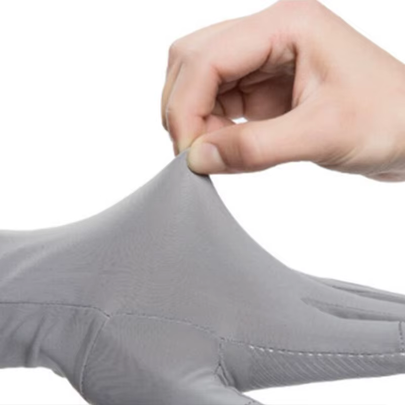 Guantes de pesca unisex - medio dedo, seda helada, antideslizantes, UV - imagen 3