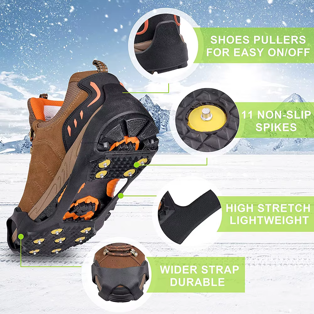 Crampones Antideslizantes de 11 Puntas para Invierno – Universal]!d~[> - imagen 2