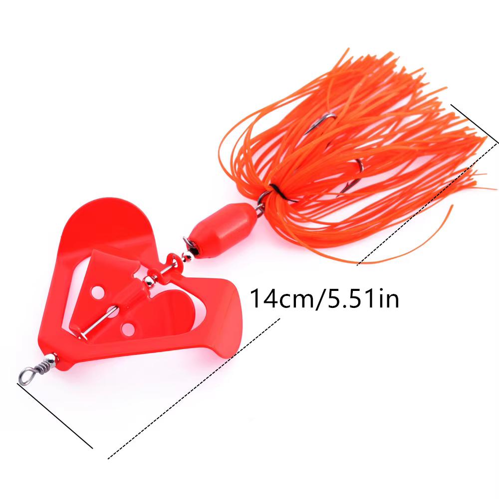 SUNMILE Buzzbait Spinnerbait – Señuelo metal para Bass Pike Muskie - imagen 2