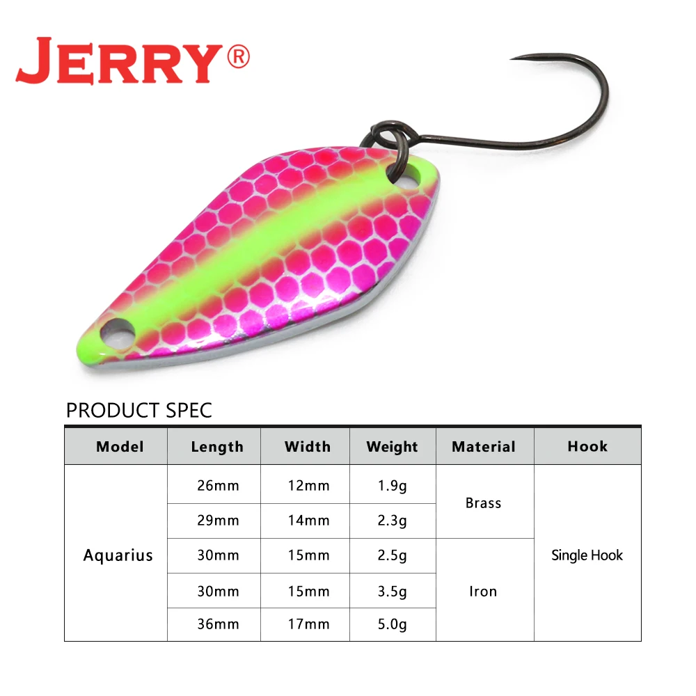 Jerry Aquarius Cucharilla Trout – 2,5g a 5g, doble cara