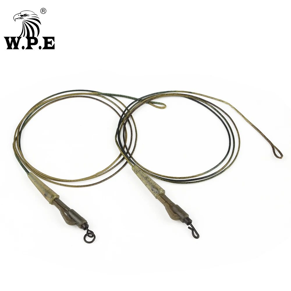W.P.E línea trenzada carpa con núcleo de plomo – aparejo pelo y clip - imagen 4