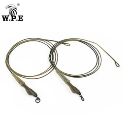 W.P.E línea trenzada carpa con núcleo de plomo – aparejo pelo y clip