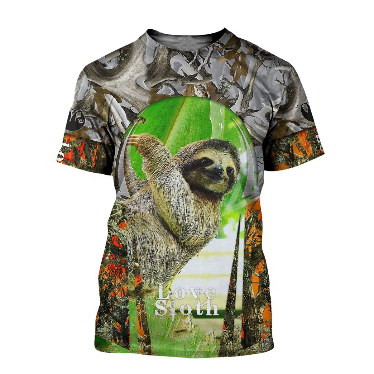TX0183 Camiseta de pesca para verano – estampado 3D caza perezoso - imagen 2