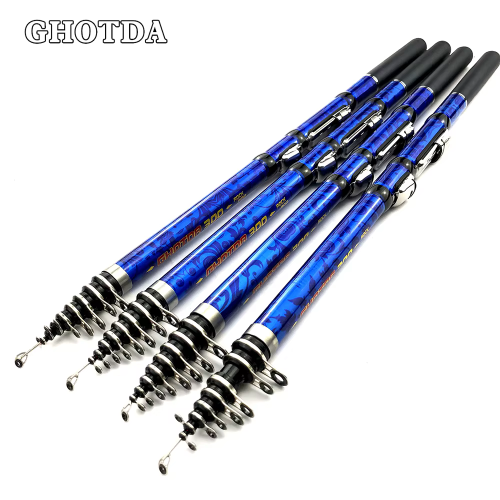 Caña Telescópica Extensible Ultraligera – 6 tramos para rock fishing