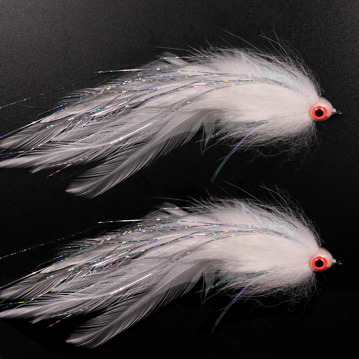 Streamer blanco para pesca de depredadores
