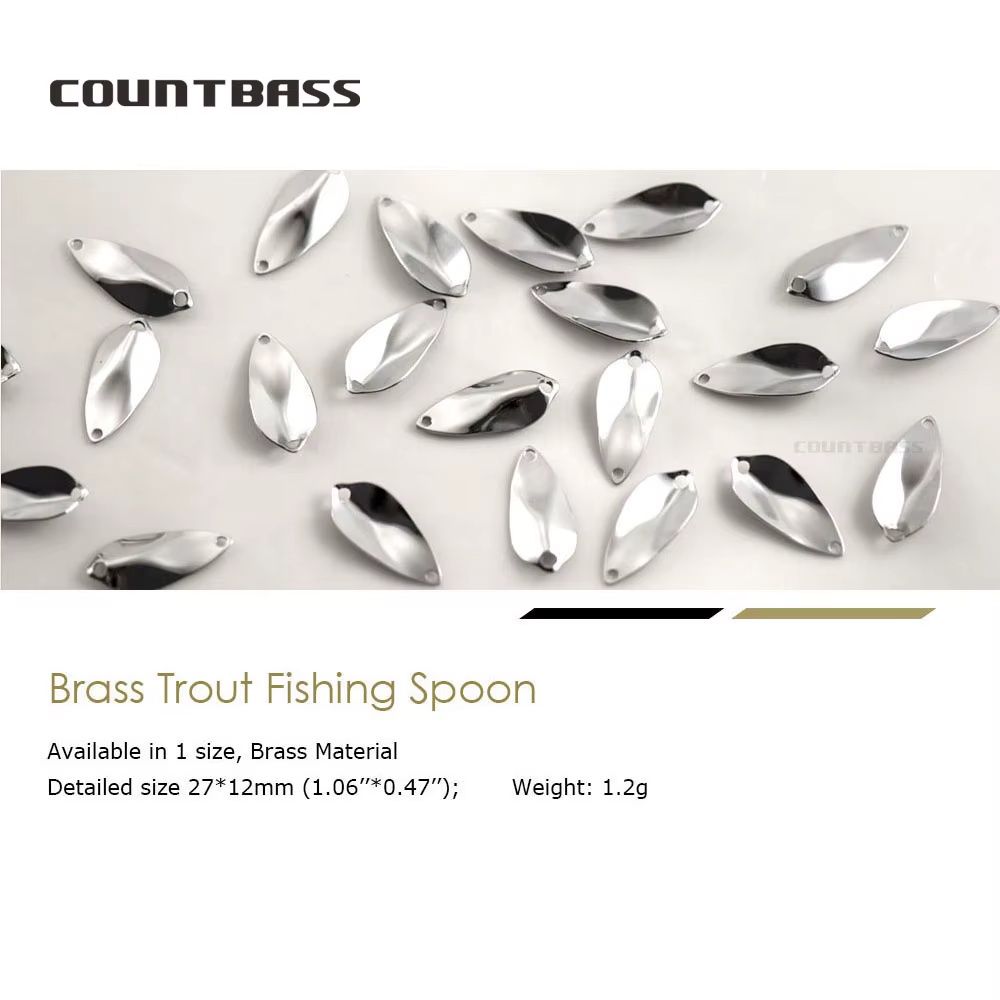 Cucharas giratorias Countbass 1,2g latón blanco trucha - imagen 4