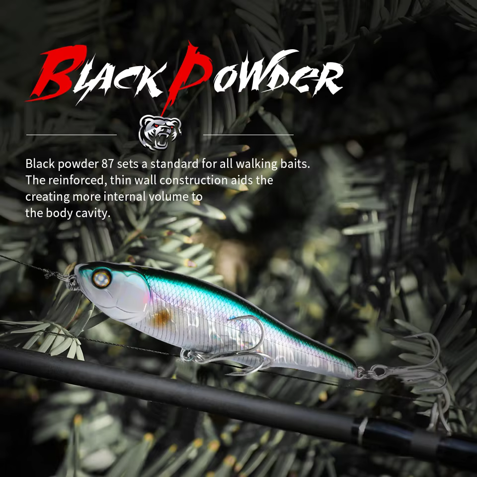 BEARKING BLACK POWDER 10 cm - Señuelo Walking Dog Pencil 8,7g - imagen 4
