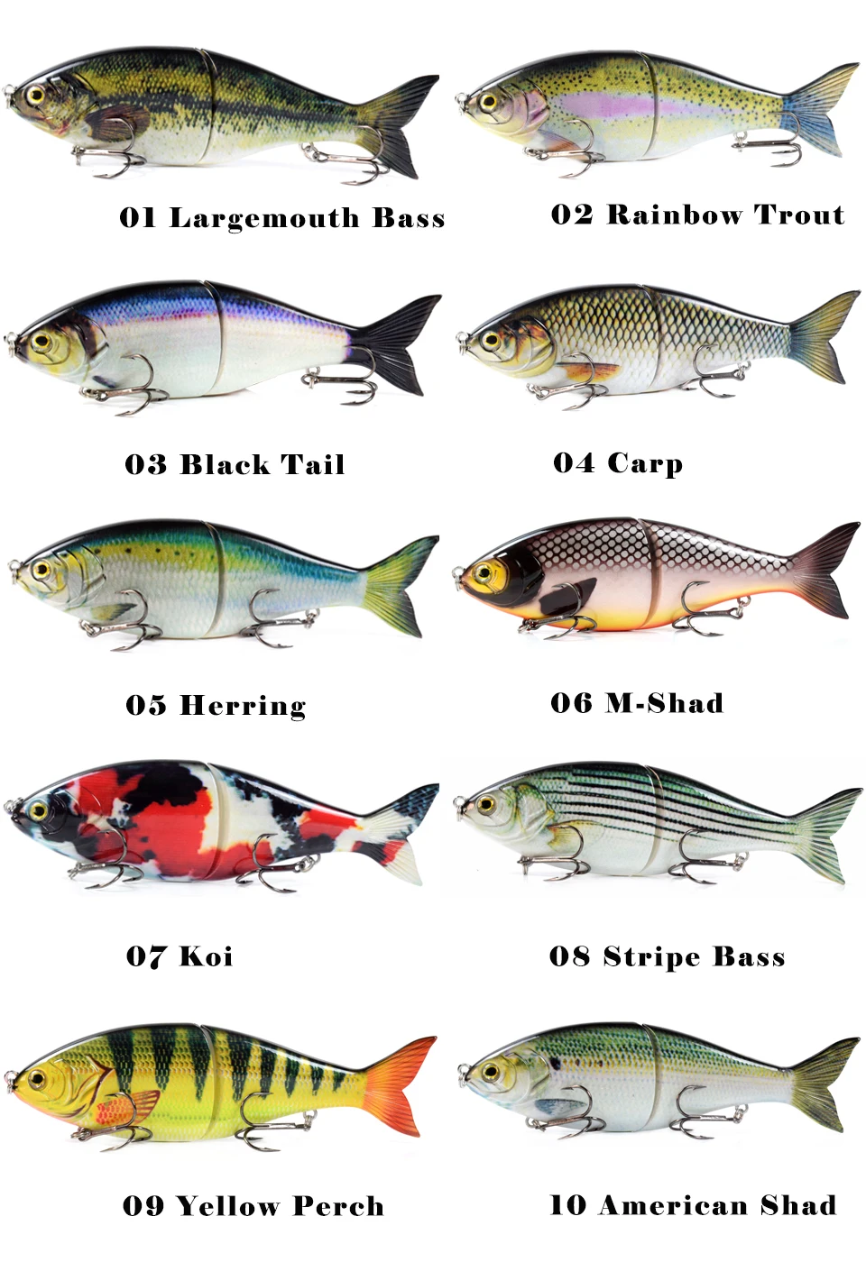 Detalle del diseño deslizante del cebo Swimbait Shad