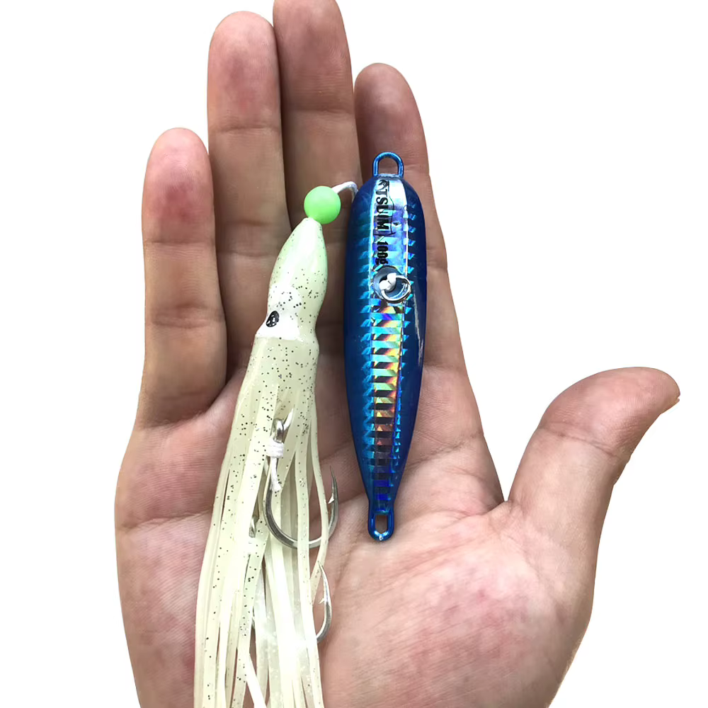 AS Inchiku Señuelo Jigging Lento – Cabeza de Metal y Falda Luminosa - imagen 4