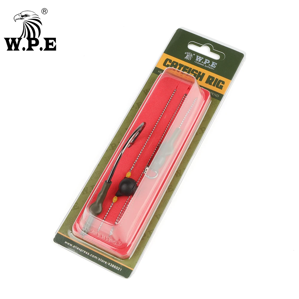 W.P.E anzuelo 8/0 acero alto carbono aparejo para bagre - imagen 4
