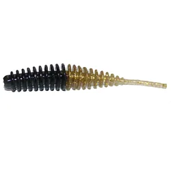 Señuelo doble topwater cuerpo gusano cola larva vinilo