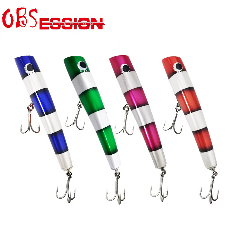 Cuerpo detallado del señuelo OBSESSION WD103 mostrando textura de madera