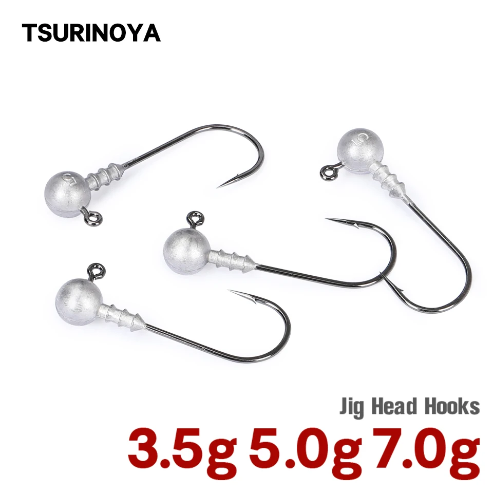 Anzuelos Jig Head TSURINOYA para vinilo de penetración rápida