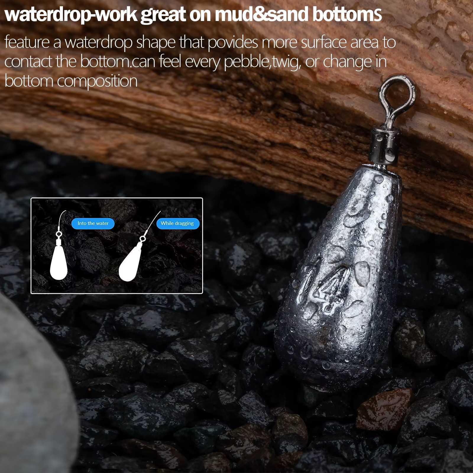 THKFISH Plomos Drop Shot pesca en agua dulce con cable integrado - imagen 5