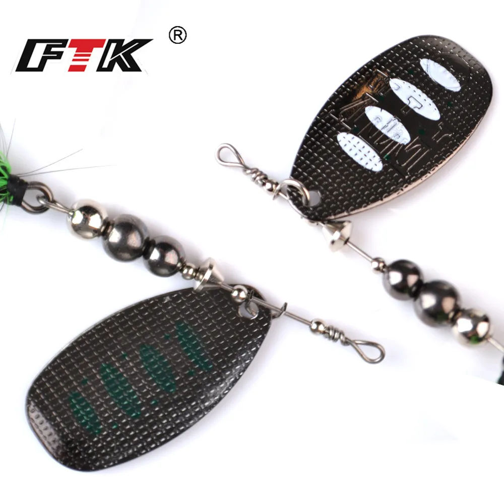 Spinnerbait FTK para lubina y lucio – anzuelos triples - imagen 5