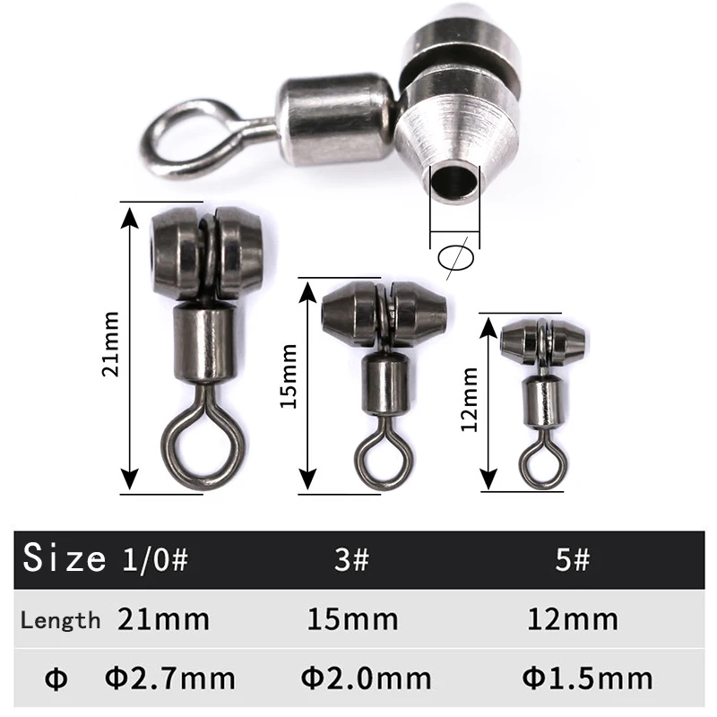 Conector Rodamiento Bolas para Anzuelo – Accesorio Pesca Agua Salada - imagen 5